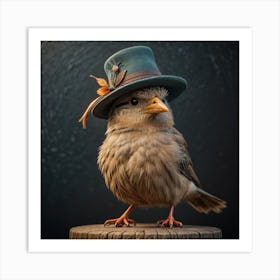 Bird In A Hat Art Print