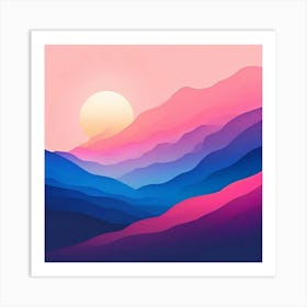 Abstract Mountain Landscape 8 Art Print