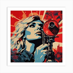 'The Woman With The Camera' Art Print