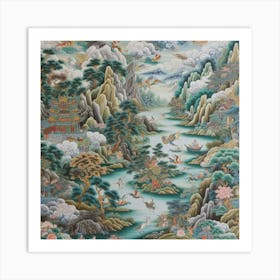 Chinese Landscape Painting 2 Art Print