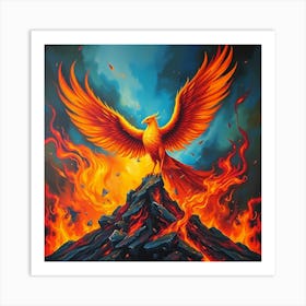 The Phoenix Rise From The Ashes Art Print