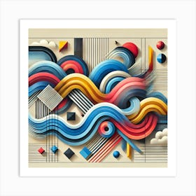 Bold Abstract Waves Wall Art A Modern And Energetic Geometric Design For Contemporary Home Or Office Decor Print Art Art Print