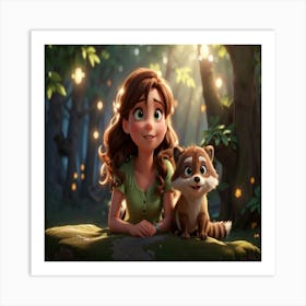 Little Disney girl Art Print