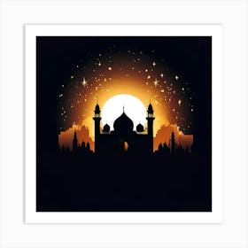 Islamic Mosque Silhouette Art Print