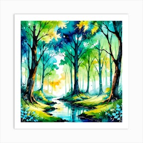 River In The Forest 5 Art Print