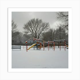 Park In The Snow Art Print