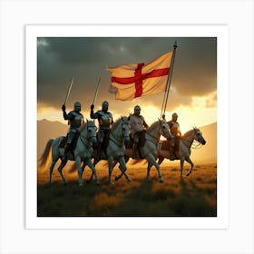 Knights On Horseback Art Print