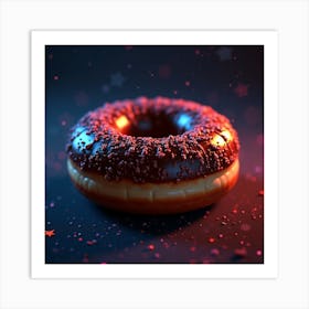 Donut With Sprinkles 1 Art Print