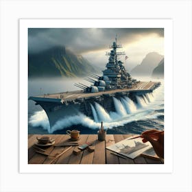 Uss Columbia Art Print