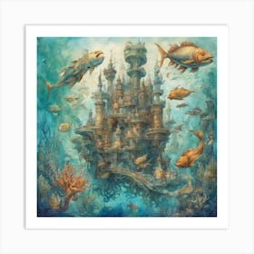 Underwater Castle Art Print