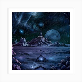 Space Landscape 6 Art Print