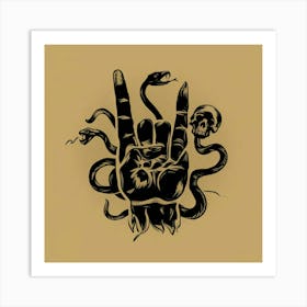 Rock And Roll Hand Art Print