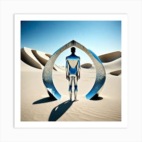 Man Standing In The Desert 8 Art Print