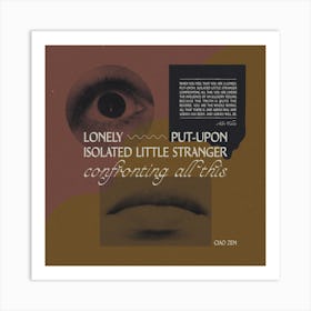 Isolated Little Stranger Art Print