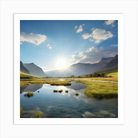 Sunrise Over The Mountains Art Print