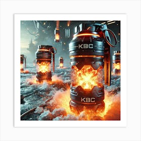 A Futuristic Sci Fi Scene Focusing On Heatwave Gre Art Print