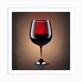 Red Wine Glass Art Print