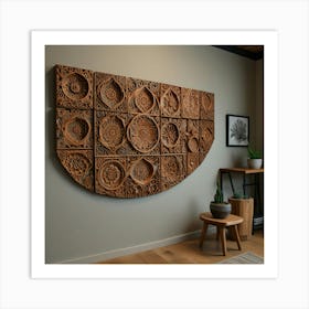 Carved Wood Wall Art Art Print