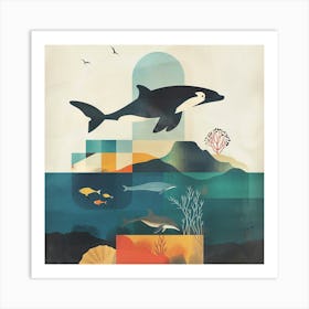 Orca Whales Art Print