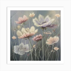 Tranquil Elegance Modern Muted Queen Anne's Lace 5 Art Print