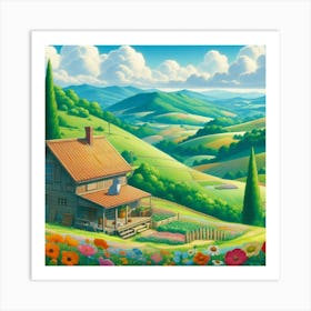 House In The Countryside Art Print