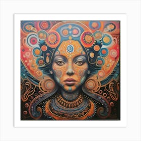 Psychedelic Woman Art Print