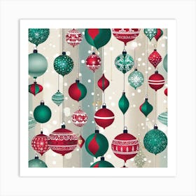 Christmas Ornaments 19 Art Print