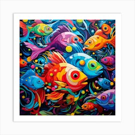 Colorful Fishes 3 Art Print