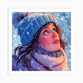 Winter Girl 1 Art Print