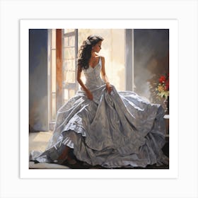 Woman In A Dress 1 Art Print