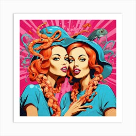 Octopus Sisters Art Print