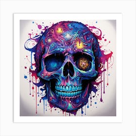 Psychedelic Skull 4 Art Print