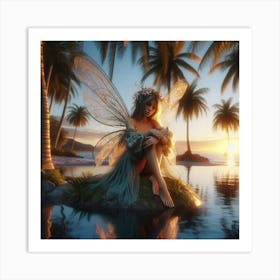 Fairy On The Beach Art Print