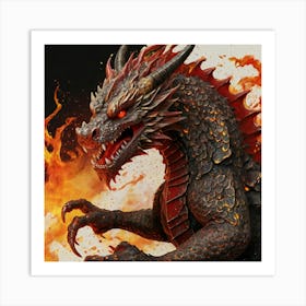 Fire Dragon 1 Art Print