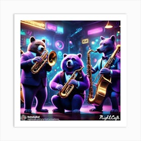 Bears In Suits Art Print