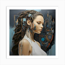 Cybernetic Woman Art Print