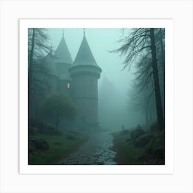 A Mysterious, Enchanted Fog Rolling Through A Forgotten Elven City 1 Art Print