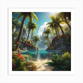 Tropical Landscape 5 Art Print