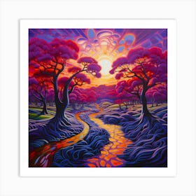 Vista Harmony In Violet Art Print