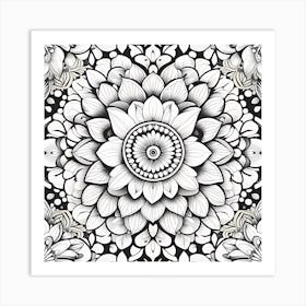 Mandala Seamless Pattern 1 Art Print