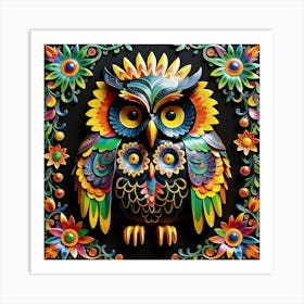 Colorful Owl 1 Art Print