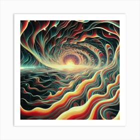 Interstellar laser light line pattern abstract art 12 Art Print