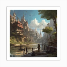 Fantasy City 96 Art Print