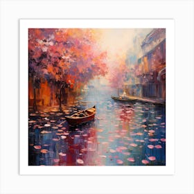 Monet's Echo: Abstract Landscapes 1 Art Print