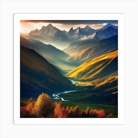 Valley In The Mountains 7 Art Print