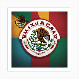 Mexican Flag 32 Art Print