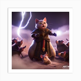 King Of Cats Art Print