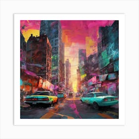 City Vibes Urban Pulse (2) Art Print