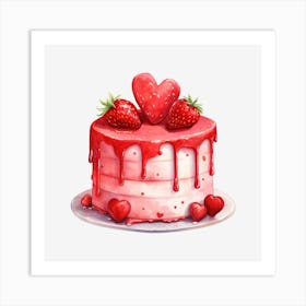 Valentine'S Day Cake 20 Art Print