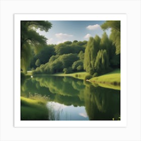 Lake In The Woods 4 Art Print